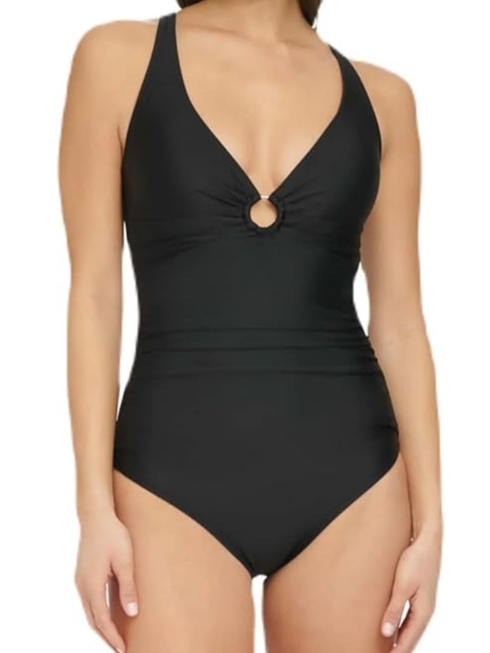 Tommy Hilfiger Women's One Piece Keyhole Ring Detail Swimsuit women’s size 12 - Picture 2 of 9